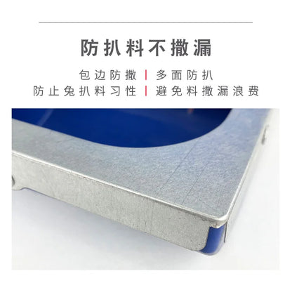 5PCS rabbit food box increases rabbit food box, rabbit cage box, three-and-three-sided anti-scraping plastic trough for breeding