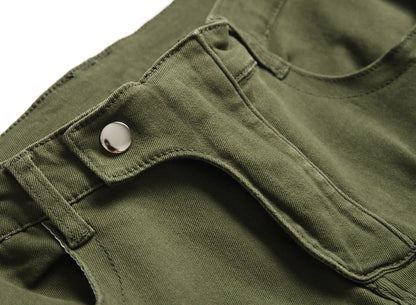 2022 New Fashion Mens Biker Jeans Punk Style Men Cargo Denim Pants  Zipper Pocket Motorcycle Jeans Male Pantalones Hombre
