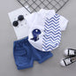 New Summer Casual Newborn Baby Boy Clothes Set animal Dinosaur Shirt Tops short Pants 2Pcs/set Kids Outfits Clothing Sets