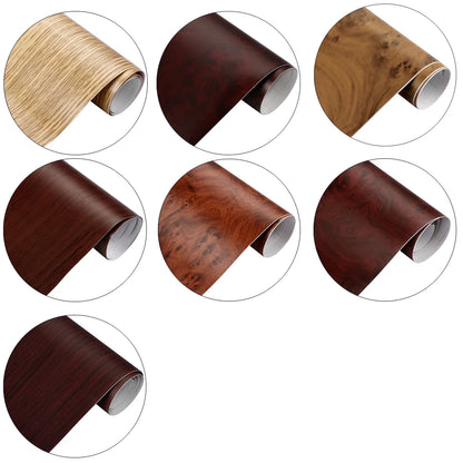 30/10*100cm PVC Self-adhesive Wood Grain Textured Car Vinyl Wrap Film Car Internal Stickers DIY Wallpaper Furniture Accessorries