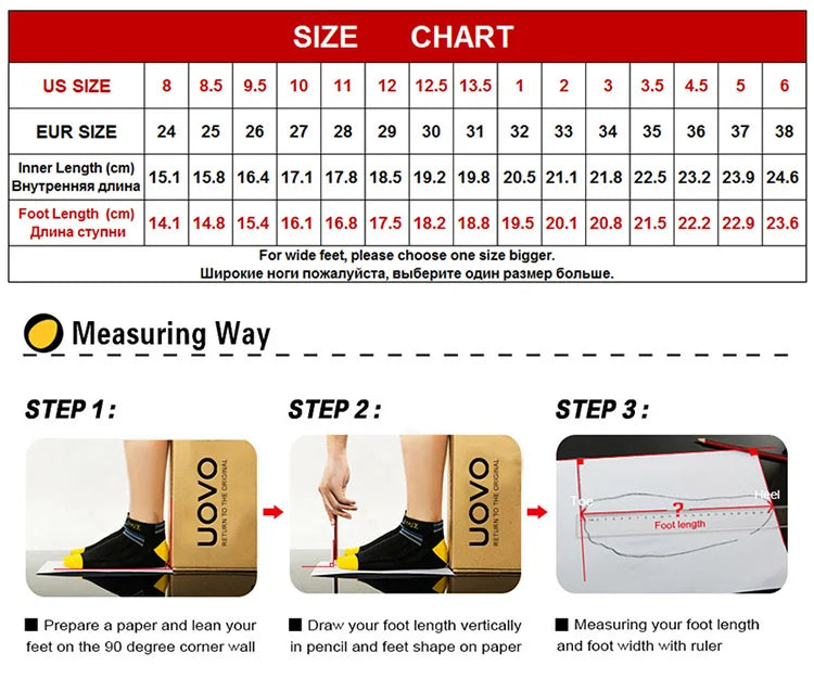 UOVO Brand 2026 Summer Beach Footwear Kids Closed Toe Toddler Sandals Children Fashion Designer Shoes For Boys And Girls #24-38