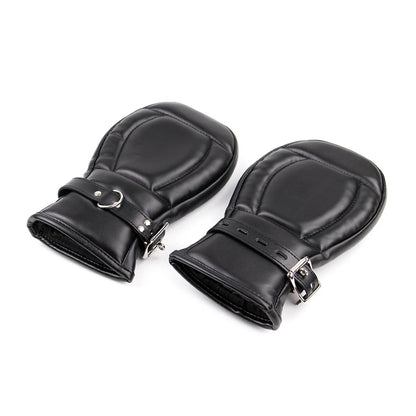 Couple Bdsm Slave Bondage Games Erotic Costume of Leather Fist Mitts Gloves with Paw Padded for Puppy Traction Flirt Accessories
