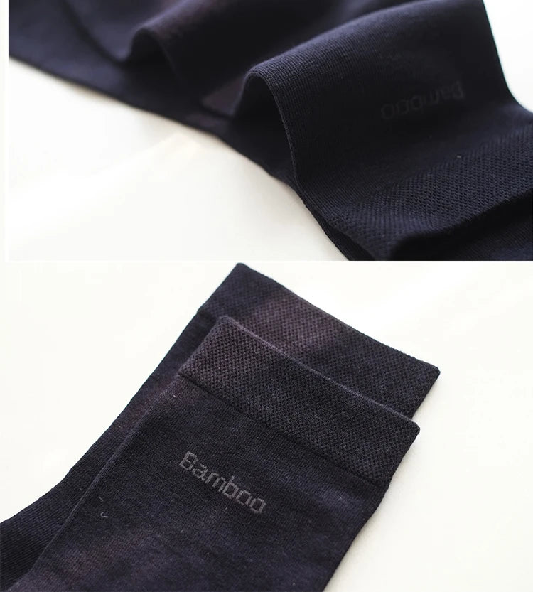 10Pairs/Lot Men Bamboo Socks Brand Comfortable Breathable Casual Business Men's Crew Socks High Quality Guarantee Sox Male Gift