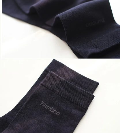 10Pairs/Lot Men Bamboo Socks Brand Comfortable Breathable Casual Business Men's Crew Socks High Quality Guarantee Sox Male Gift