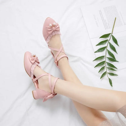7-15 Years Old Girls High Heels Shoes Pink White Princess Girls Dress Shoes Summer Girls Party Shoes  X#12/10D50