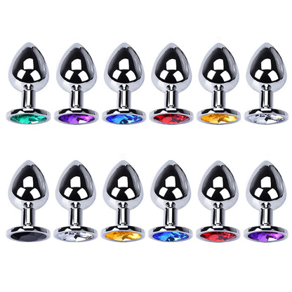 3 Size/set Metal Anal plug butt plug Sex Toys Butt Toys For Women/Men/Couples Adult Game Masturbator Anal S/M/L Diamond Sex Shop