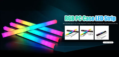 30cm Aluminum alloy RGB PC Case LED Strip Magnetic Computer Light Bar 5V/3PIN Small 4Pin ARGB Motherboard Light-Strip