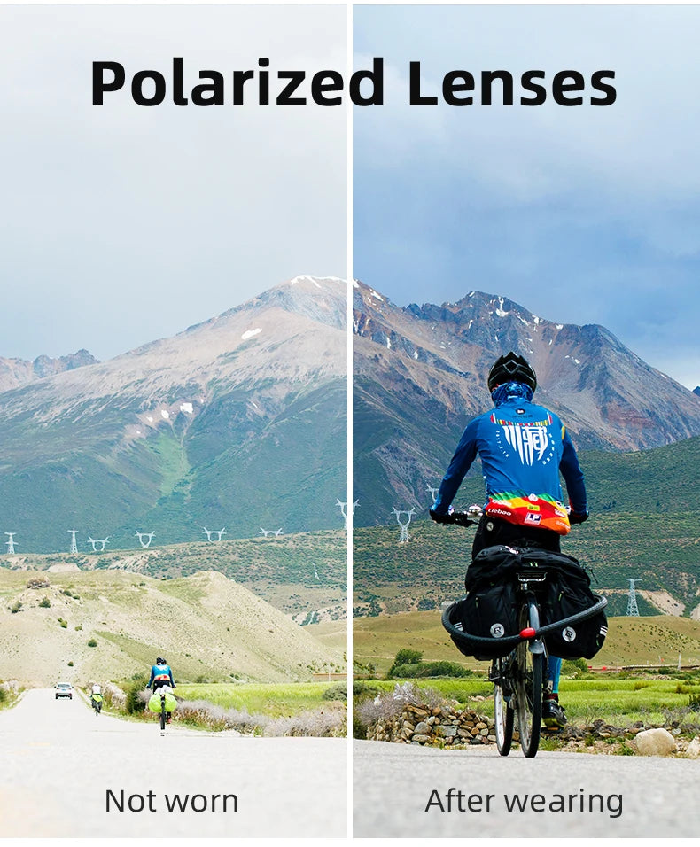 ROCKBROS Polarized Cycling Glasses Bike Polarized Glasses Outdoor Sports MTB Bicycle Sunglasses Goggles Eyewear Myopia Frame