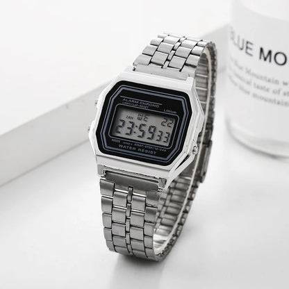 Women Men Unisex Watch Gold Silver Black Vintage LED Digital Sports Military Wristwatches Electronic Digital Present Gift Male