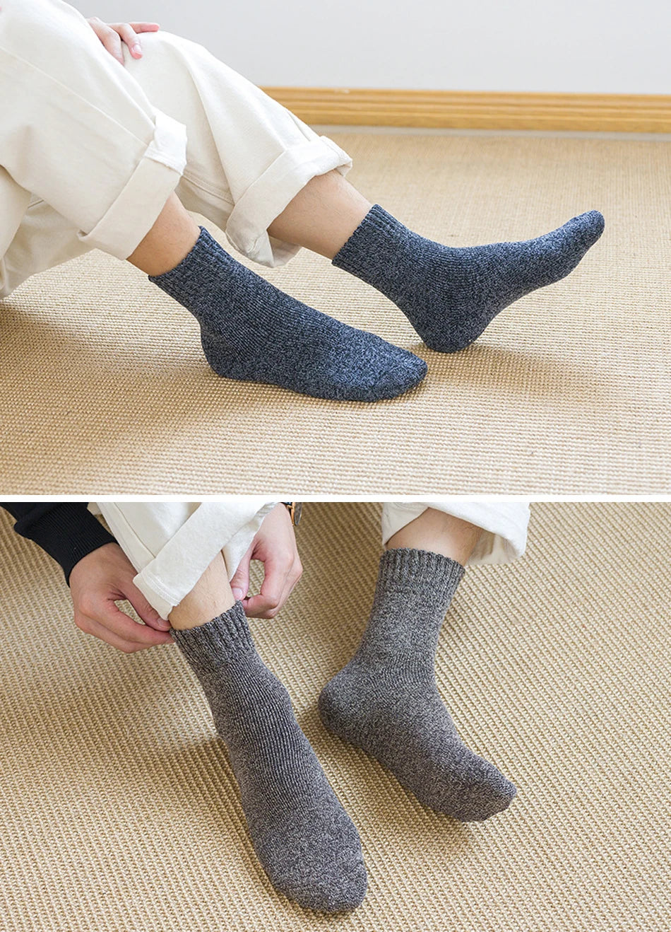 5 Pairs Thicken Socks Men High Quality Towel Keep Warm Winter Socks Cotton Christmas Gift Socks For Man Thermal Size 38-45