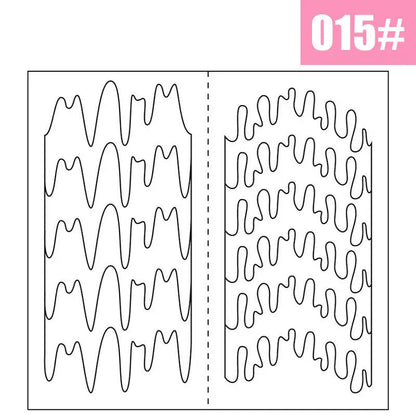 2pcs French Manicure Nail Wraps Stickers, Nail Art Form Fringe Tip Guides for DIY Nail Decoration