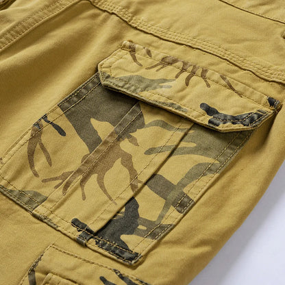 2026 Summer New Camouflage Tactical Cargo Shorts Men Khaki Jogger Military Cargo Shorts Men Cotton Casual Loose Men Shorts