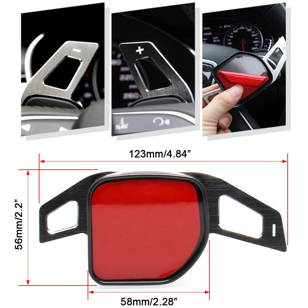 Car Steering Wheel DSG Shift Paddle Extension Stickers For Seat Alhambra Ateca Leon 5F FR Tarraco Ibiza 6P Cupra ST Accessories