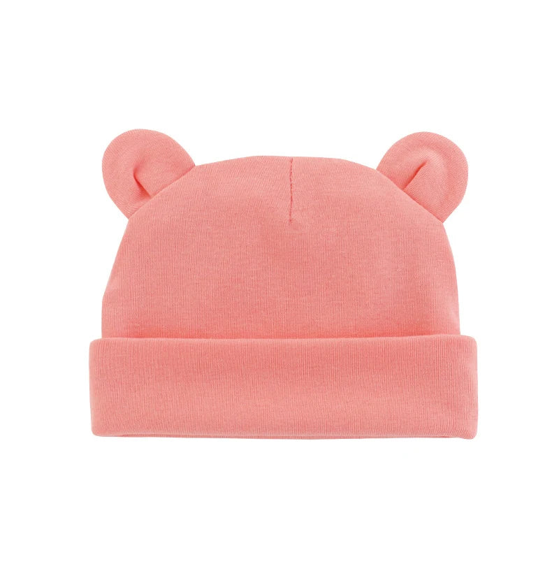 Soft Newborn Hat Baby Beanie Cotton Infant Bonnet Baby Cap for Girls Boys Kids Hats Newborn Photography Props Accessories 0-12M