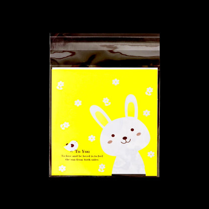 50/100 pcs 10x13cm Opp Self-Stick Transparent Packing Bear Owl Cookie Candy Wedding Birthday Christmas Party Gift Bag Wholesale