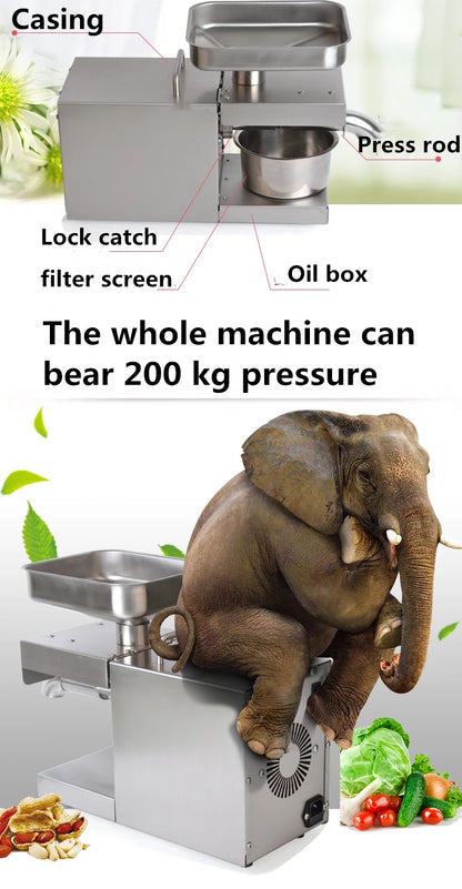1500W 110V/220V Automatic Cold Press Oil Machine, Cold Press Machine, Sunflower Seeds Oil Extractor, Cold Press Extract