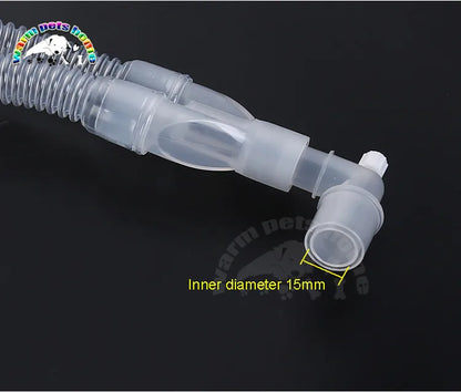 2pcs Anesthesia Breathing Circuit Corrugated Tube Anesthesia Ventilator Breathing Circuits Veterinary Equipment