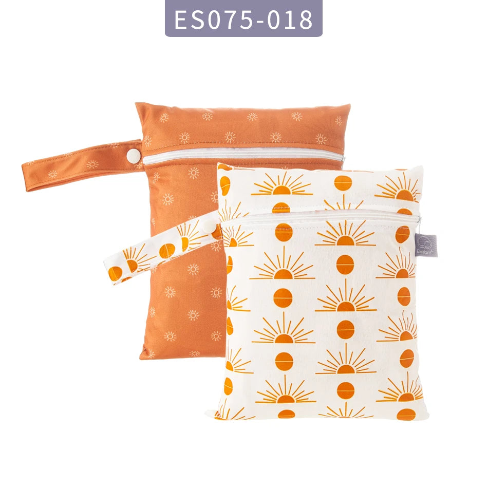 Elinfant 2pcs Waterproof Mini Storage Bag For Swimming,Beach&Gym,18*25cm Waterproof Diaper Bag,Wet Dry Bag