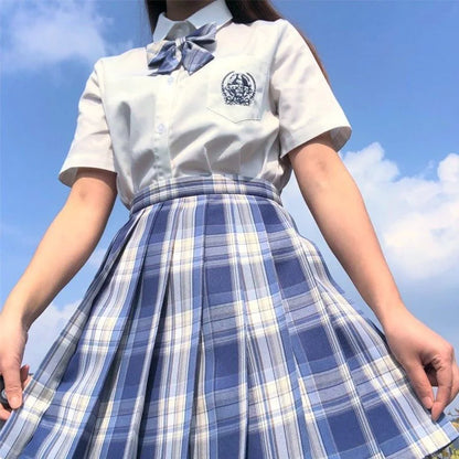 JMPRS Plaid Women Pleated Skirt Bow Knot Summer High Waist Preppy Girls Dance Mini Skirt Cute A Line Harajuku Sexy Japan Faldas