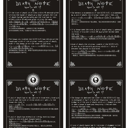 A5 Anime Death Note Notebook Set Leather Journal and Necklace Feather Pen Animation Art Writing Journal Death Note Notepad