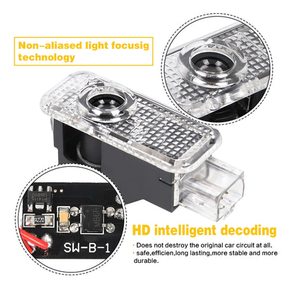 For AUDI Q3 Q5 Q7 Q8 A3 8V 8Y A5 Sportback A6 C5 C7 C8 A1 8X A4 B5 B6 B7 B8 B9 A7 A8 LED Car Door Logo Welcome Light Accessories