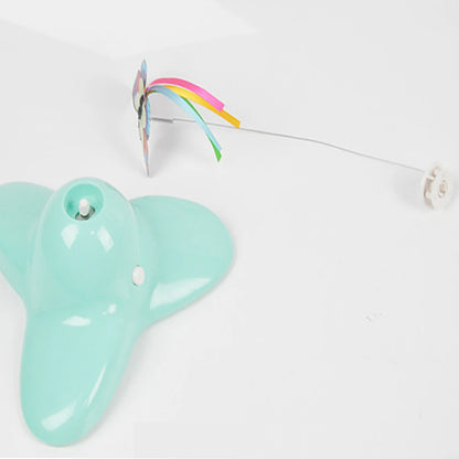 Electric Automatic Rotating Cat Toy Colorful Fluttering Butterfly Shape Funny Kitten Puppy Interactive Playing Toys Accessories