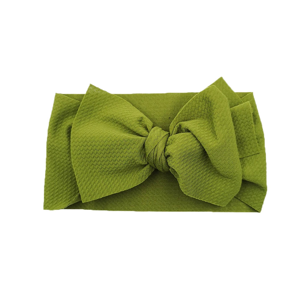 Solid Baby Headband Adjustable Big Bowknot Hair Band Oversize Turban Newborn Headwear For Baby Girls Fashion Hair Accessories