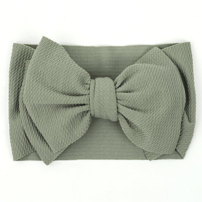 Solid Baby Headband Adjustable Big Bowknot Hair Band Oversize Turban Newborn Headwear For Baby Girls Fashion Hair Accessories