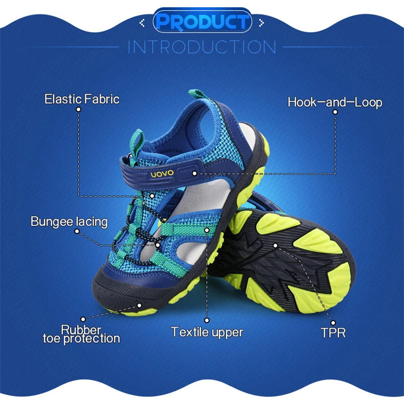 New Arrival Children Footwear Closed Toe Sandals For Little And Big Sport Kids Summer Shoes Eur Size #25-35