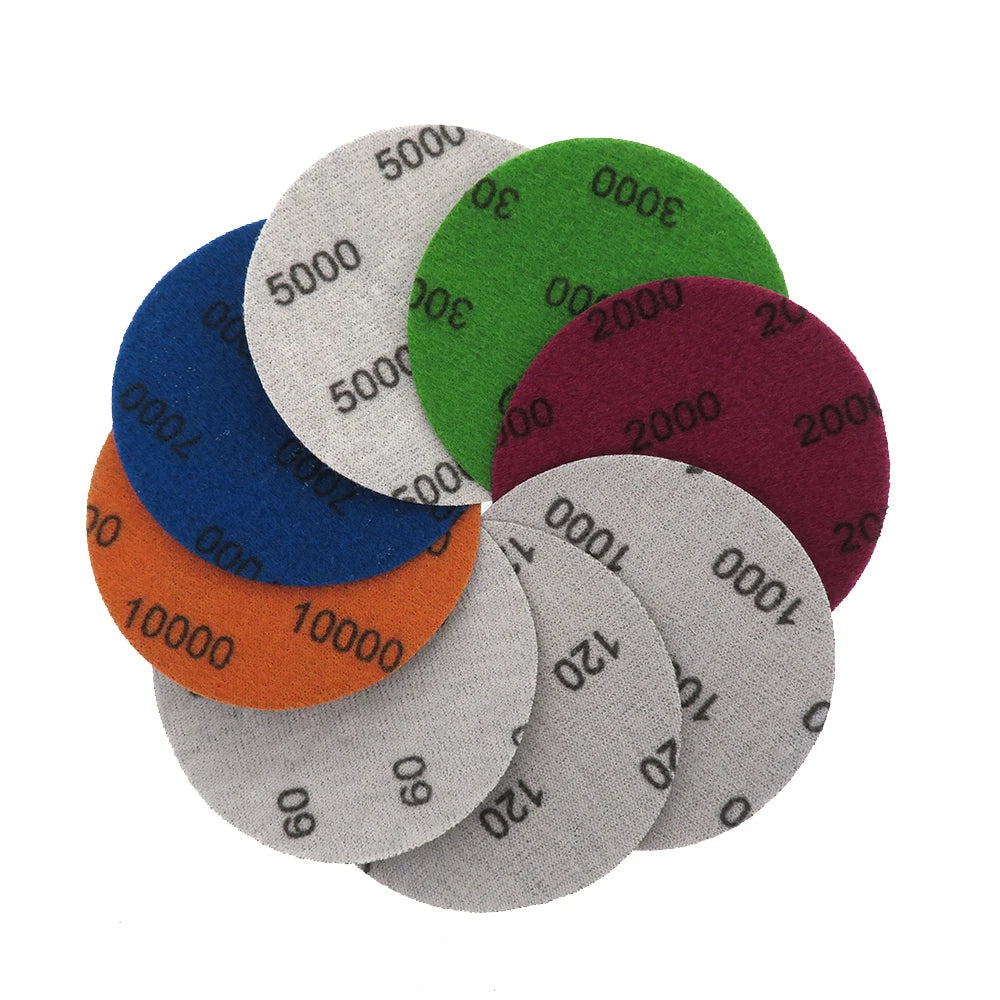 3 Inch Wet Dry Sanding Paper 75MM 320-10000 Grit Hook and Loop Sandpaper 20/50/100 Pcs Electrostatic Planting Silicon Carbide