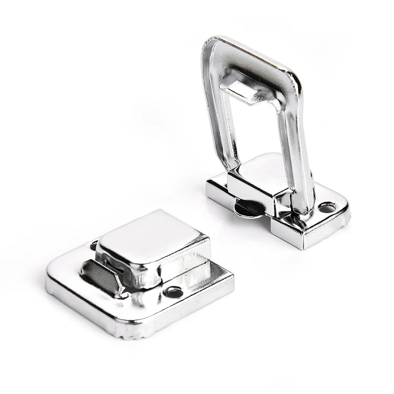 KAK Cabinet Boxes Spring Loaded Latch Catch Toggle Hasp Mild Steel Hasp For Sliding Door Simple Window Hardware Tool Box Lock