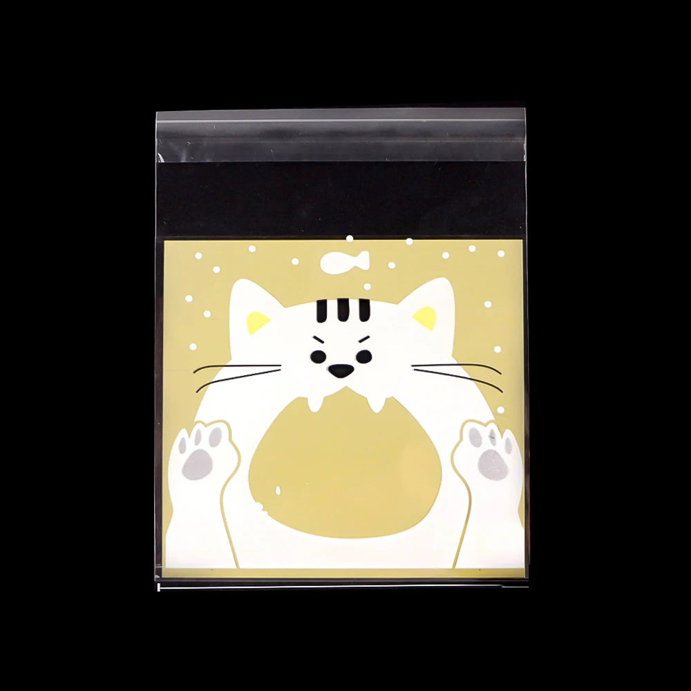 50/100 pcs 10x13cm Opp Self-Stick Transparent Packing Bear Owl Cookie Candy Wedding Birthday Christmas Party Gift Bag Wholesale