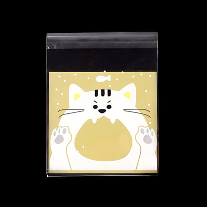 50/100 pcs 10x13cm Opp Self-Stick Transparent Packing Bear Owl Cookie Candy Wedding Birthday Christmas Party Gift Bag Wholesale