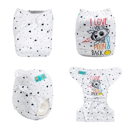 U Pick ALVABABY Digital Position Cloth Diapers Baby Reusable Modern Cloth Nappy for Baby with 1pc Microfiber Insert