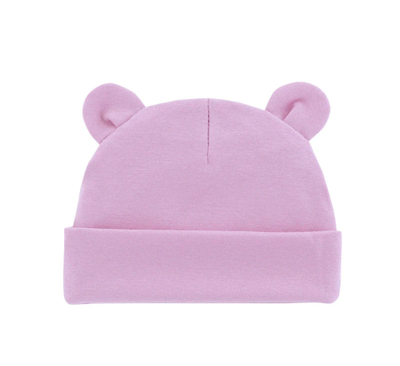Soft Newborn Hat Baby Beanie Cotton Infant Bonnet Baby Cap for Girls Boys Kids Hats Newborn Photography Props Accessories 0-12M