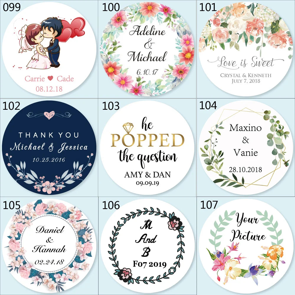 100pcs Custom LOGO Stickers White Label/Wedding Packaging sticker design Kraft baking your own name,THANK YOU labels