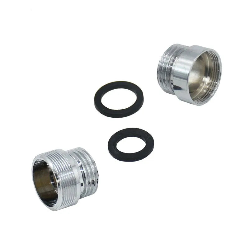Silver 1/2 to M22 M24 Threaded Connector Brass Water tap Connector for Faucet Adaptor Fitting plating silver white 1pcs