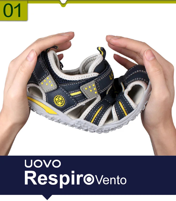 UOVO Brand 2026 Summer Beach Footwear Kids Closed Toe Toddler Sandals Children Fashion Designer Shoes For Boys And Girls #24-38