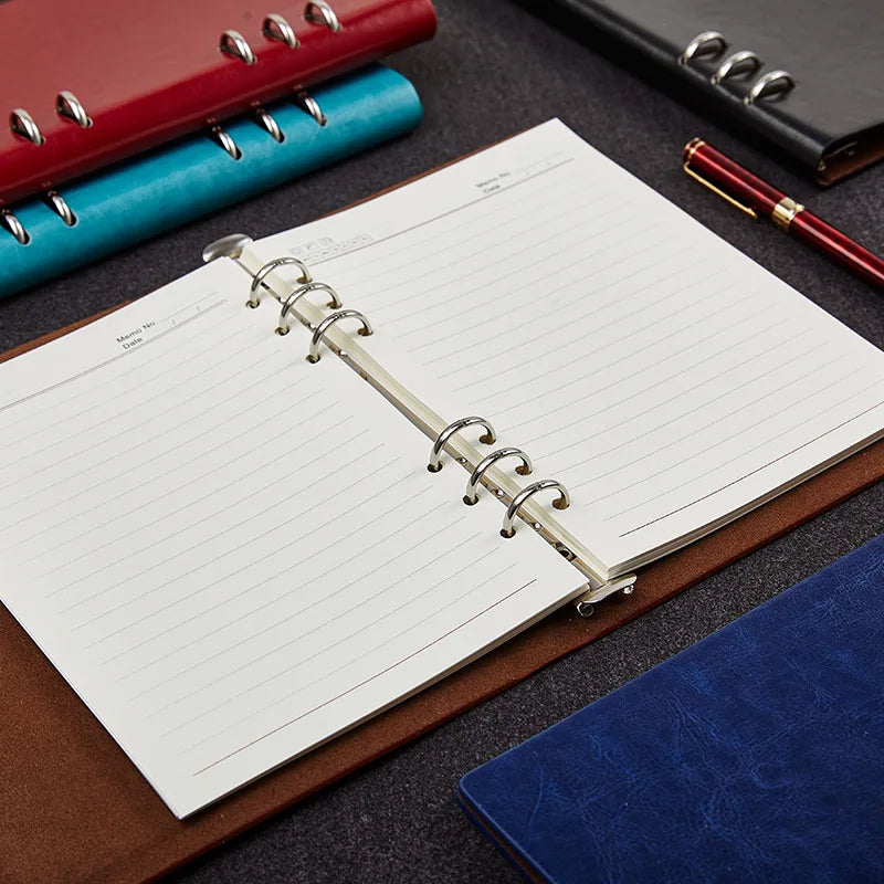 A4 A5 A6 B5 Hollow Loose-leaf Notebook, Detachable Notebook, Leather Notepad Notebook Binder Notepads Stationery