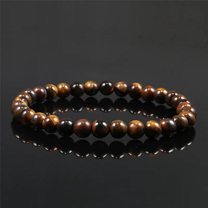 Hot Sale 2pcs/Set Couples Beaded Bracelets Tiger Eye Black Lava Natural Stone Beaded Bracelets Malachite Energy Elastic Jewelry