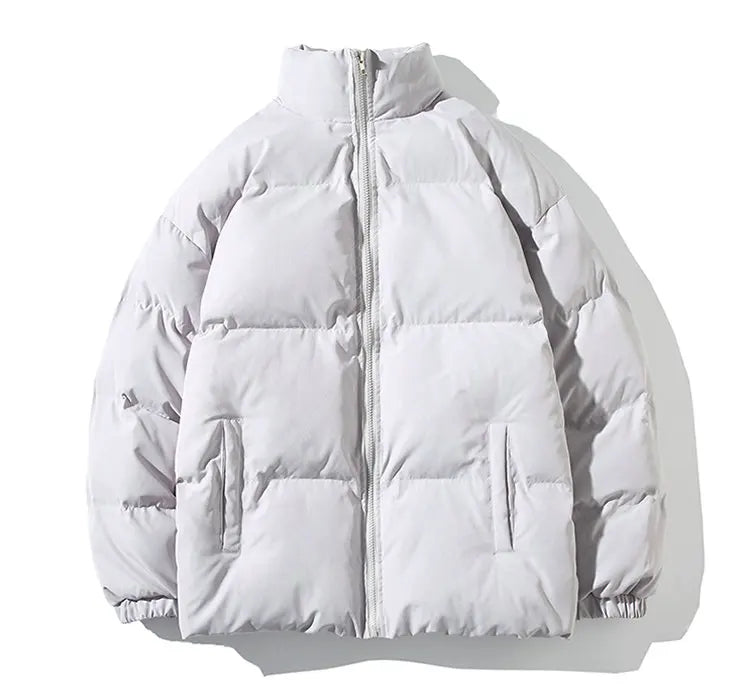 Winter Jacket Men Parkas Thicken Warm Coat Mens Stand Collar Solid Color Casual Parka Women Fashion New Streetwear 5XL