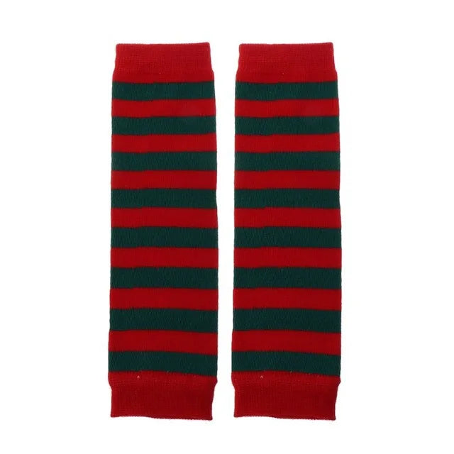 Baby Leg Warmers Girl Cotton Socks Children Rainbow Striped Crawling Knee Pads Colorful Knitted Leggings Winter Soft Sock