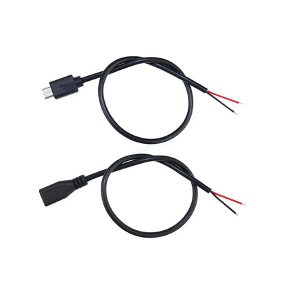 1/2/5Pcs 2Pin 4Pin Micro USB Charger Connector USB 2.0 Type A Male Female Power Supply Extension Cable Wire DIY Data Line