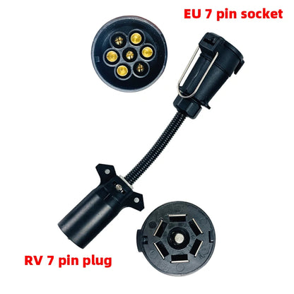EgoTrailer Trailer Plug Adapter 13 Pin Trailer Socket to 7 Pin RV Blade Plug Connector Plug Trailer Boat Truck Trailer Parts