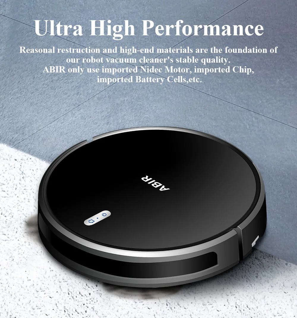 ABIR G20S Robot Vacuum Cleaner,Map Memory,6000Pa Suction,Remote Upgrade, Electric Wet Mop,WIFI APP Smart Floor Washing for Home