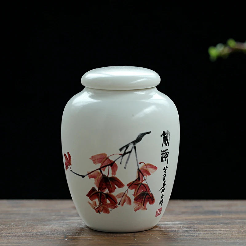 Mini White Ceramic Pet Ashes Urn Cremation Ash Holder Small Animal Pet Parrot Bird Funeral Memorial Casket Burial Urns Gift