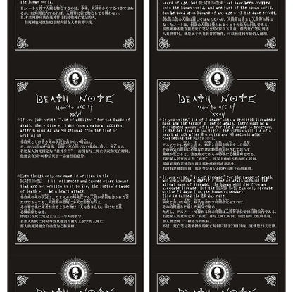 A5 Anime Death Note Notebook Set Leather Journal and Necklace Feather Pen Animation Art Writing Journal Death Note Notepad