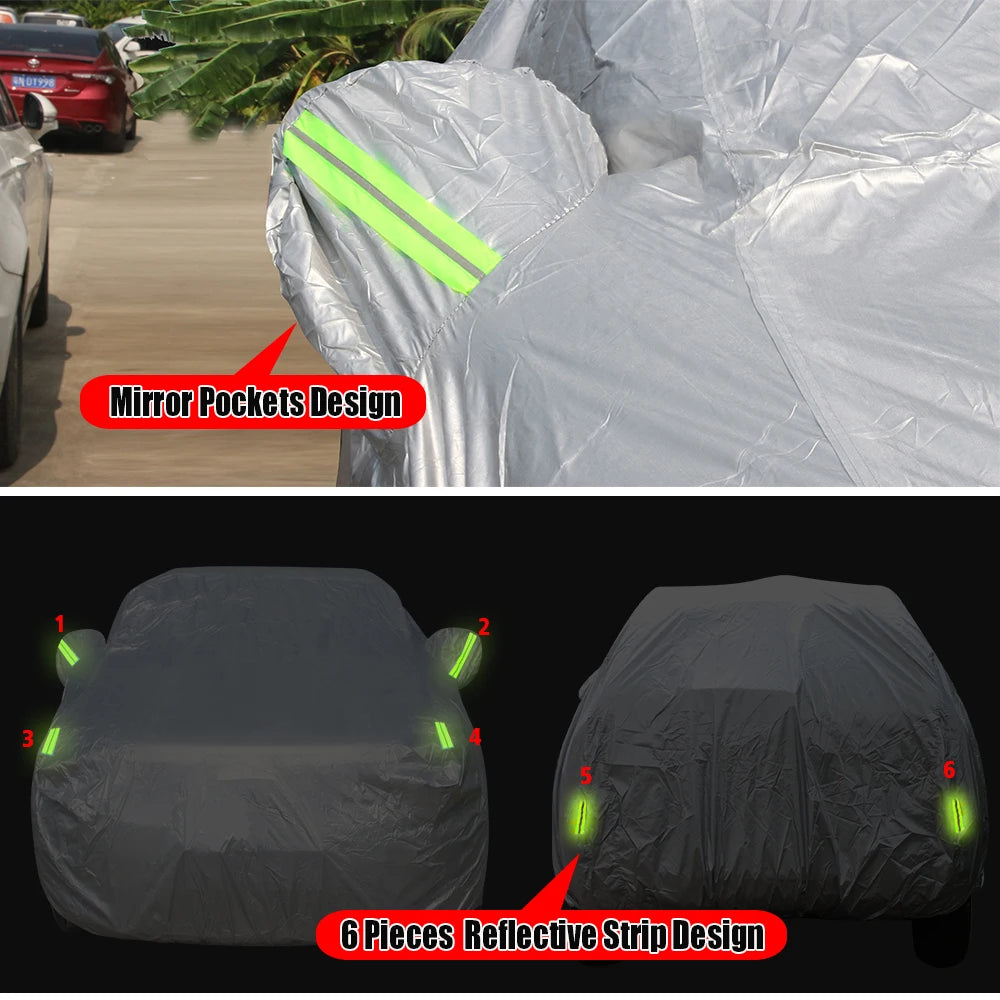Full Car Cover Anti UV Sun Shade Rain Snow Wind Resistant Durable SUV Cover For Porsche Cayenne 2002-2025