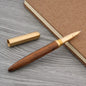High Quality Copper WOOD RollerBall Pen brass Ebony spinning Red gold BALL POINT PEN Stationery Office school supplies Writing