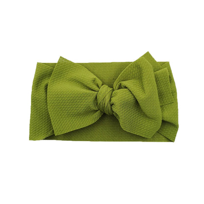 Solid Baby Headband Adjustable Big Bowknot Hair Band Oversize Turban Newborn Headwear For Baby Girls Fashion Hair Accessories